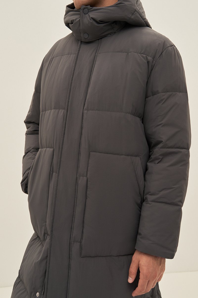 Пуховое мужское пальто, Модель FAD21010, Фото №3