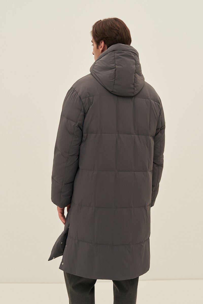 Пуховое пальто с воротником стойкой, Модель FAD21010, Фото №5