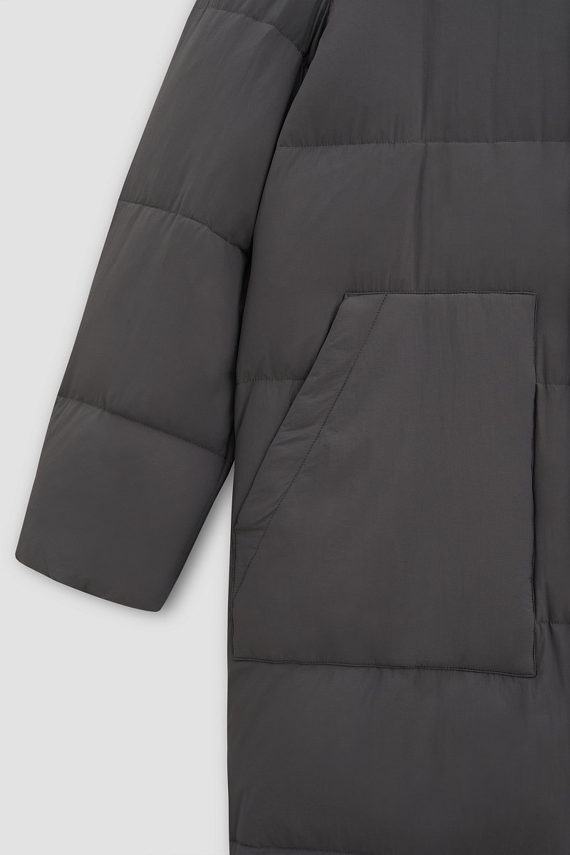 Пуховое пальто с воротником стойкой, Модель FAD21010, Фото №7
