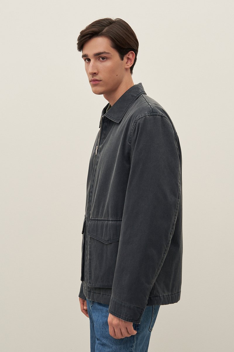 Мужская куртка с отложным воротничком, Модель FAD21058, Фото №4