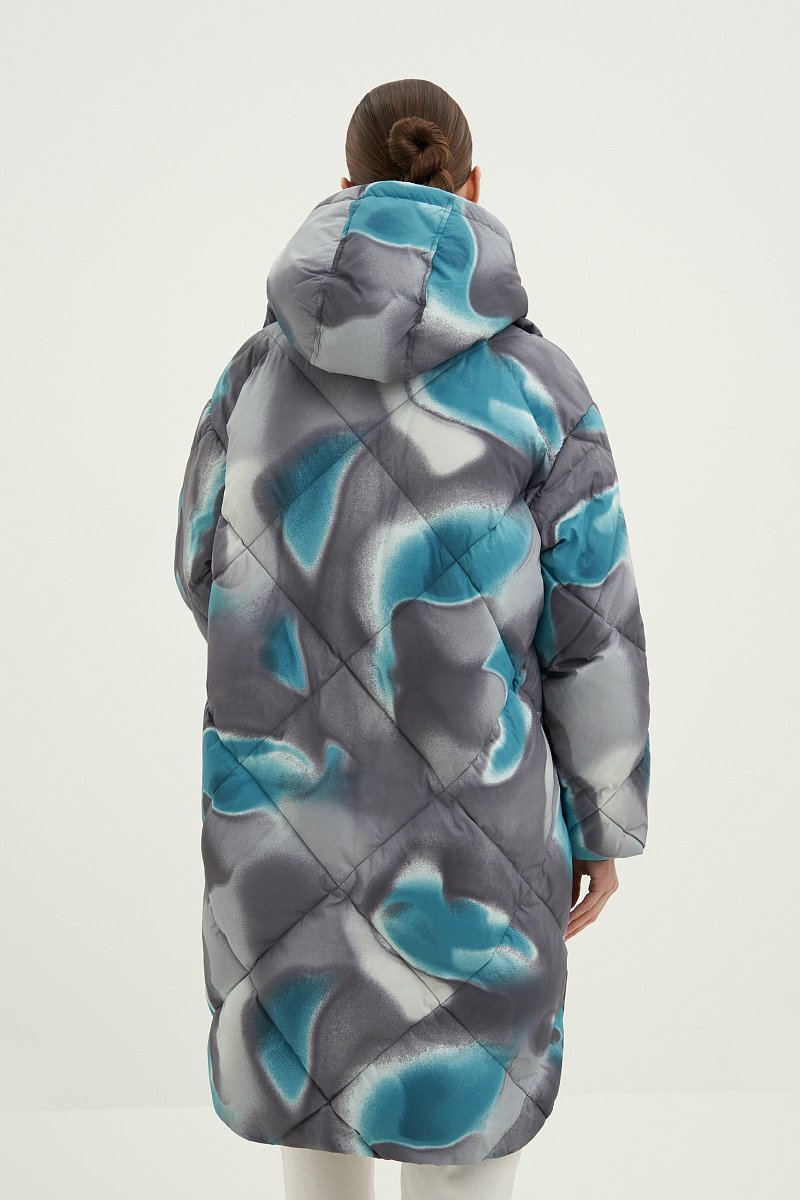 Женское пальто с абстрактным рисунком, Модель FAD11002, Фото №4