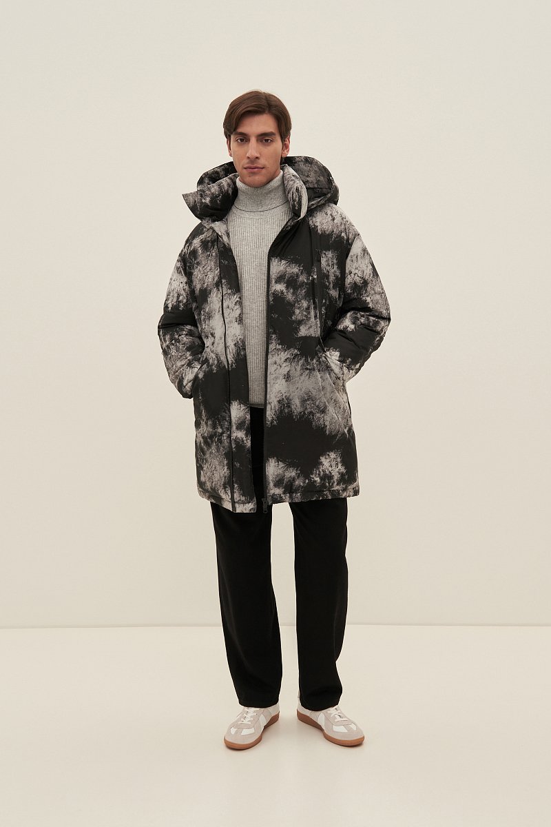 Мужское пальто с принтом, Модель FAD21000, Фото №2