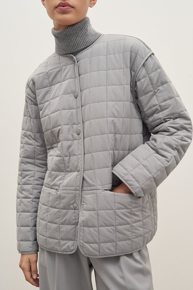 Куртка утепленная с округлым воротником, Модель FAD11017, Фото №4