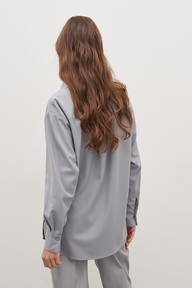 свободная женская рубашка с вискозой, Модель FAD110239, Фото №5