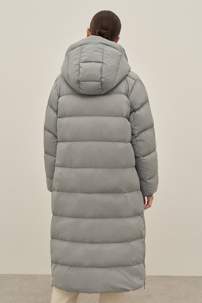 Пуховое пальто с воротником стойкой, Модель FAD11078, Фото №5