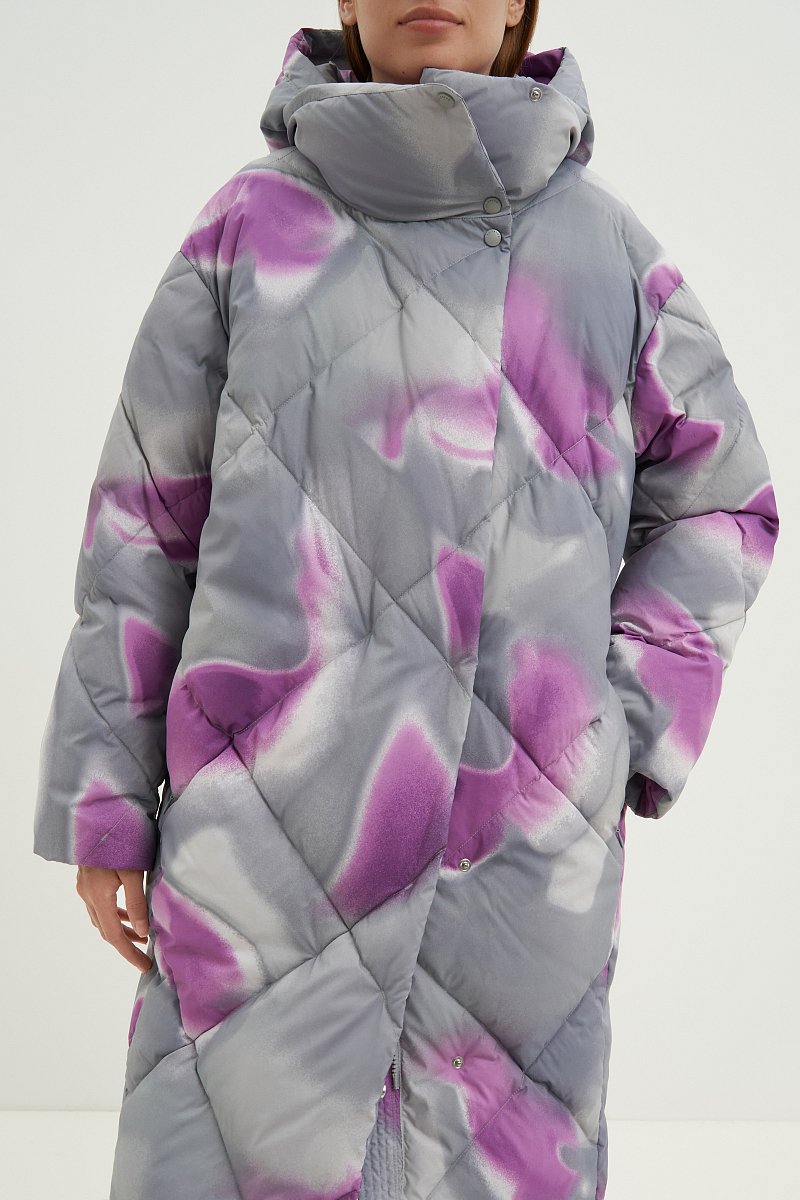 Женское пальто с абстрактным рисунком, Модель FAD11002, Фото №3