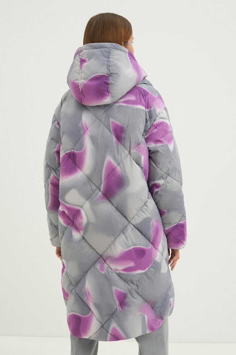 Женское пальто с абстрактным рисунком, Модель FAD11002, Фото №5