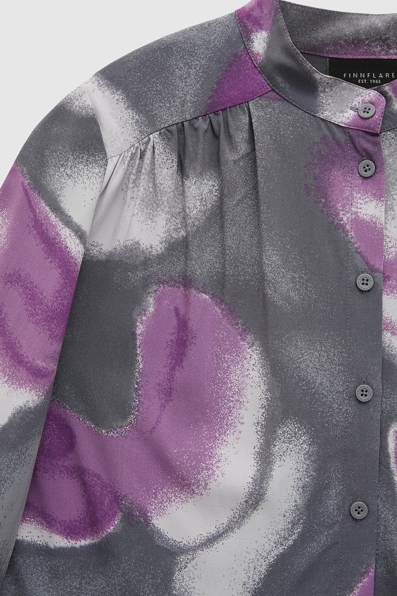 Женская блузка с цветочным узором с вискозой, Модель FAD110251, Фото №6