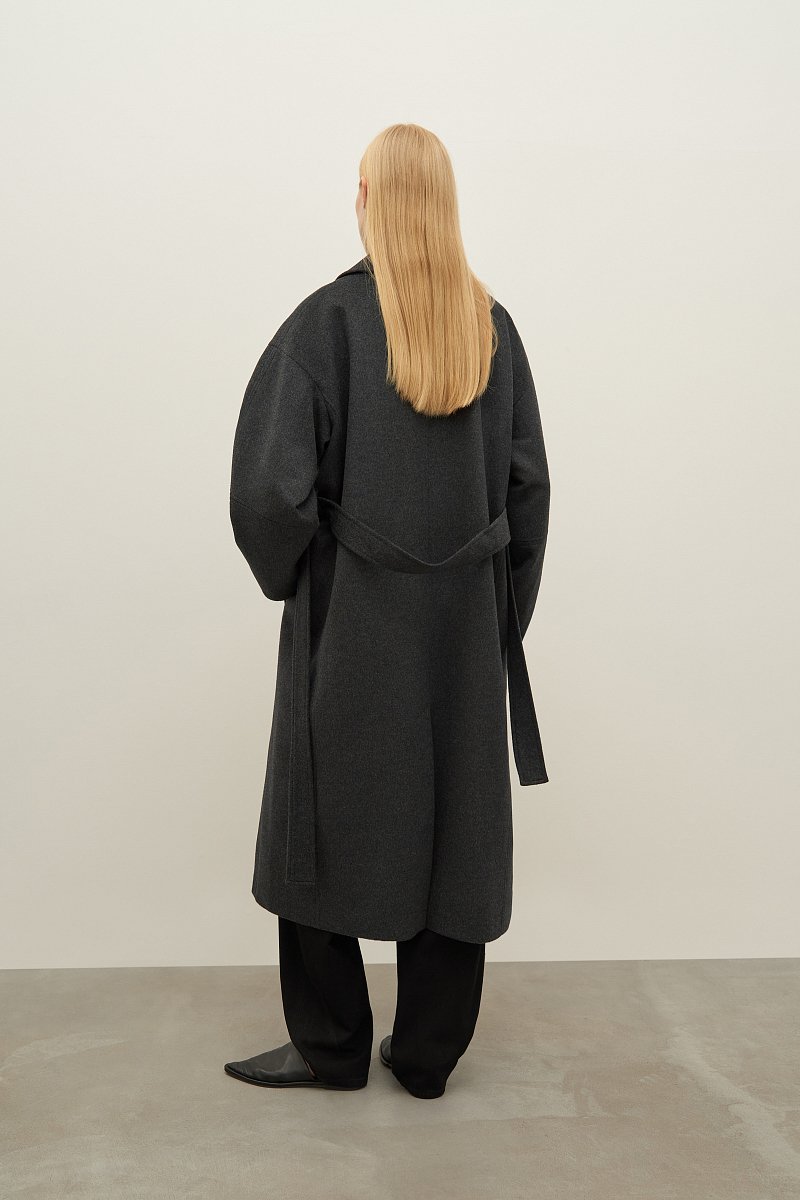 Пальто из шерсти и шелка, Модель FAD11057, Фото №5