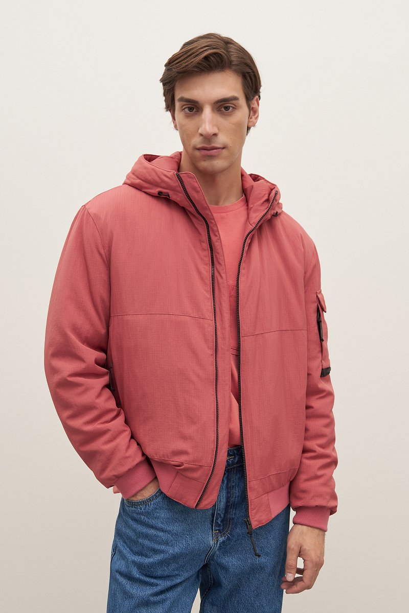 Куртка-бомбер утепленная с эластичным поясом, Модель FAD21022, Фото №1