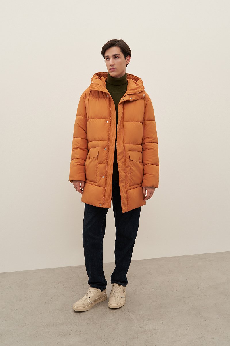 Мужское пальто с капюшоном, Модель FAD21069, Фото №2