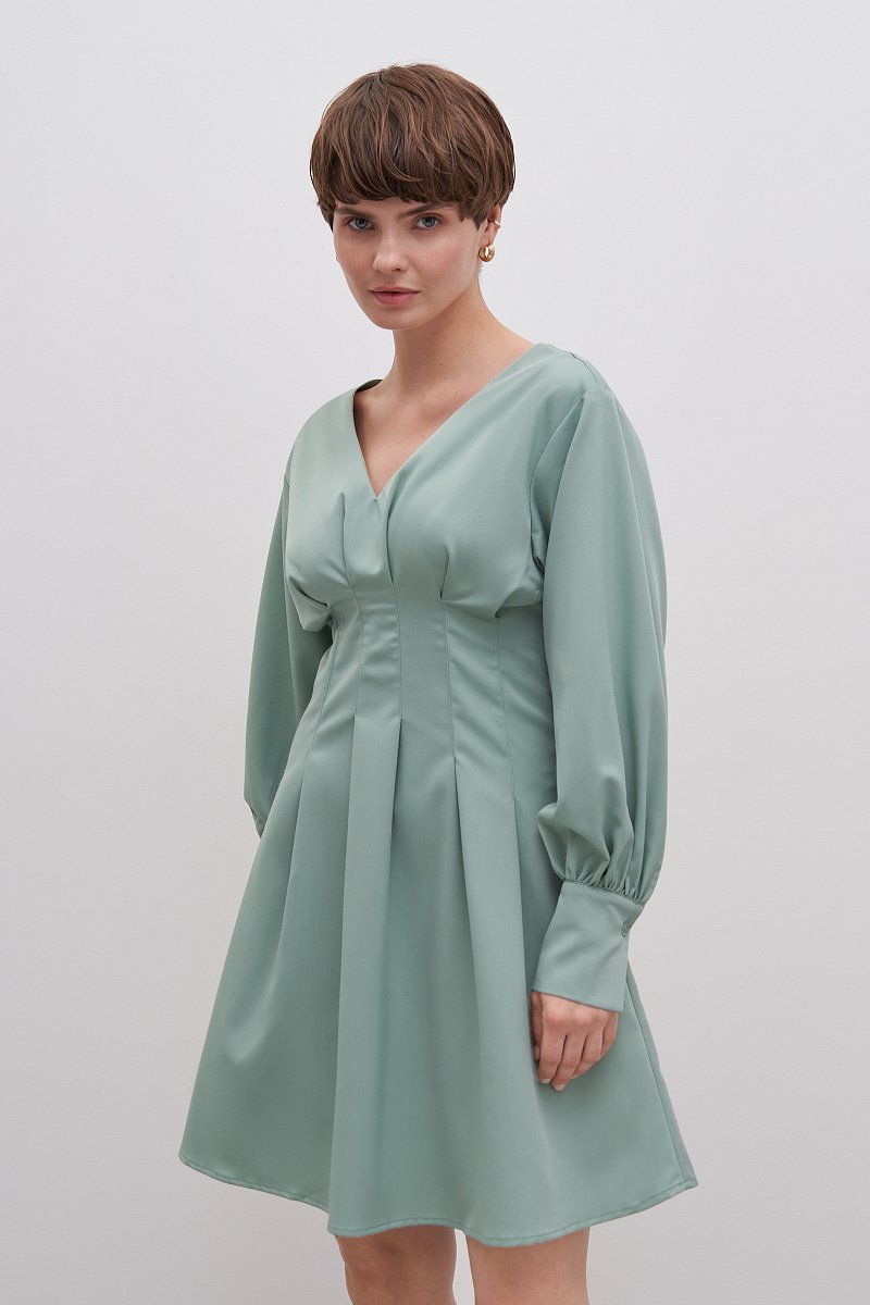Платье в длине мини с длинным рукавом, Модель FAD110152, Фото №4