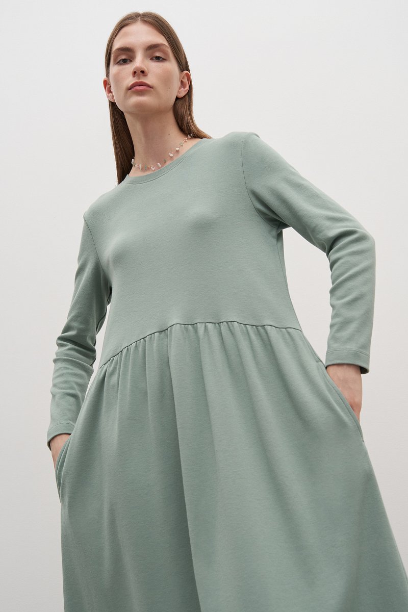 Трикотажное платье с длинным рукавом, Модель FAD110228, Фото №2