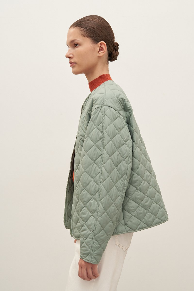 Куртка утепленная с округлым воротником, Модель FAD11028, Фото №4
