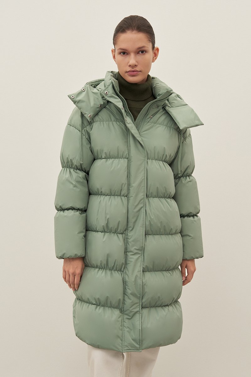 Пуховое женское пальто, Модель FAD11074, Фото №1