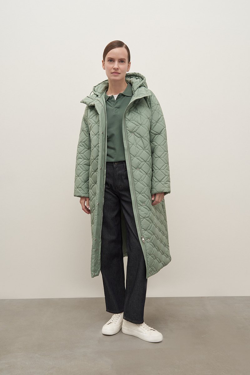 Стеганое женское пальто, Модель FAD11088, Фото №2