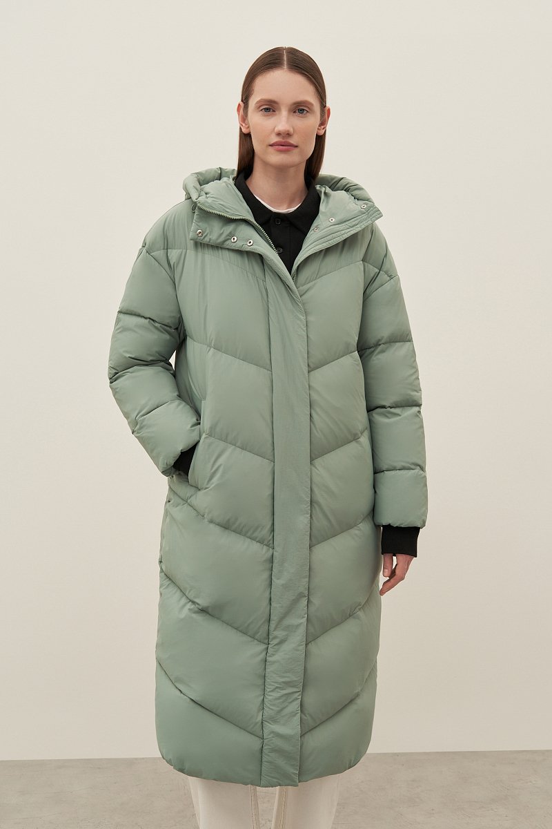 Пуховое женское пальто, Модель FAD11097, Фото №1