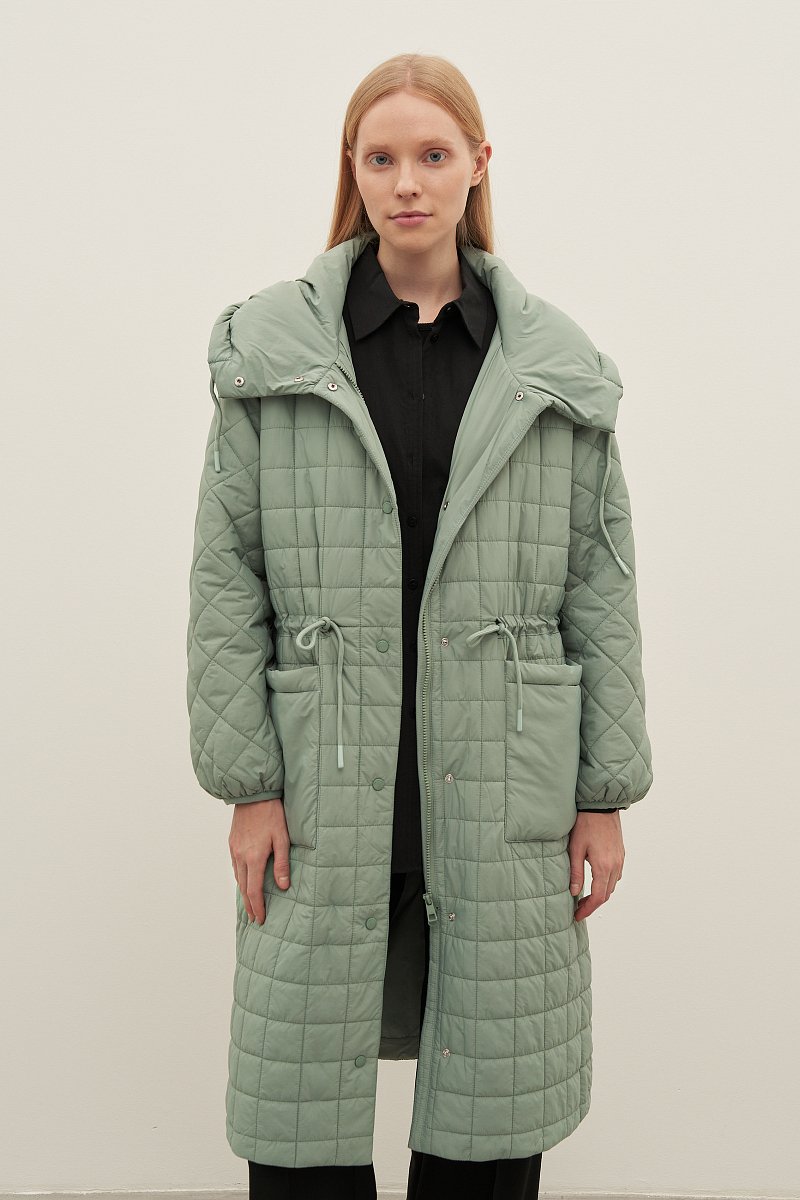Пальто утепленное с капюшоном, Модель FAD11099, Фото №1