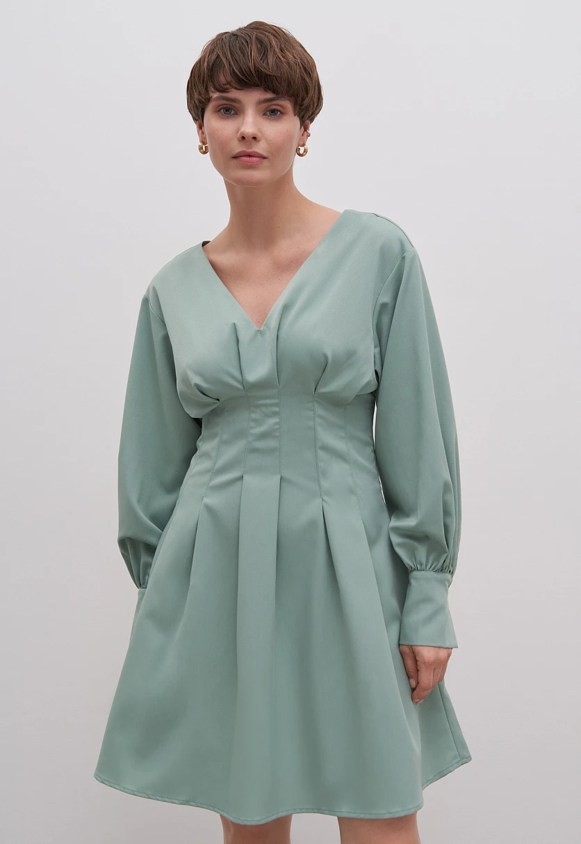 Платье в длине мини с длинным рукавом, Модель FAD110152, Фото №1