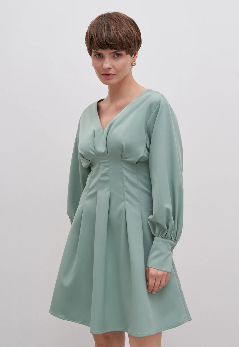 Платье в длине мини с длинным рукавом, Модель FAD110152, Фото №4