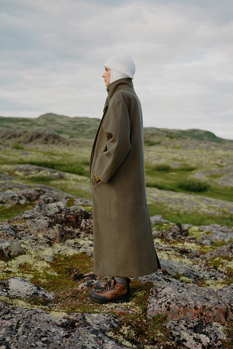 Пальто из шерсти и шелка, Модель FAD11054, Фото №1