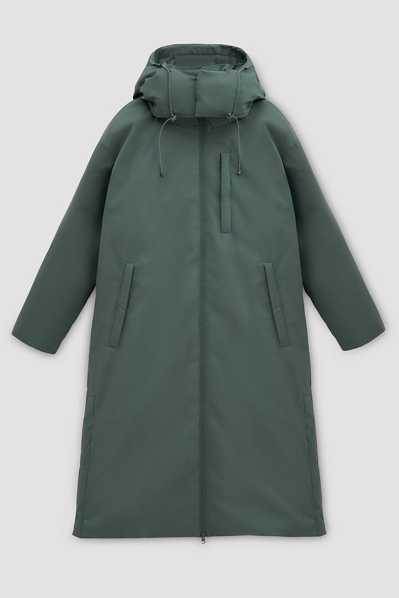 Пуховое пальто из хлопка с капюшоном, Модель FAD11070, Фото №8