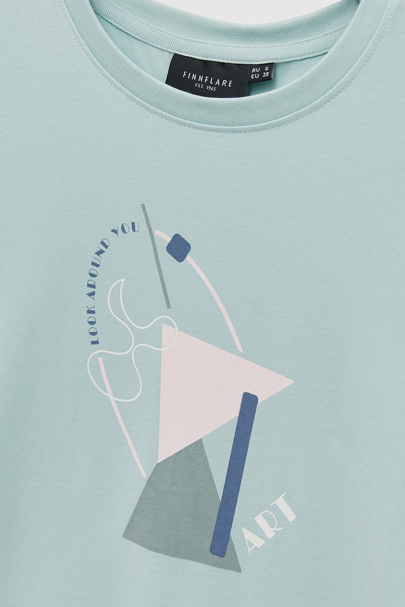 Женская футболка с принтом, Модель FAD110182, Фото №6