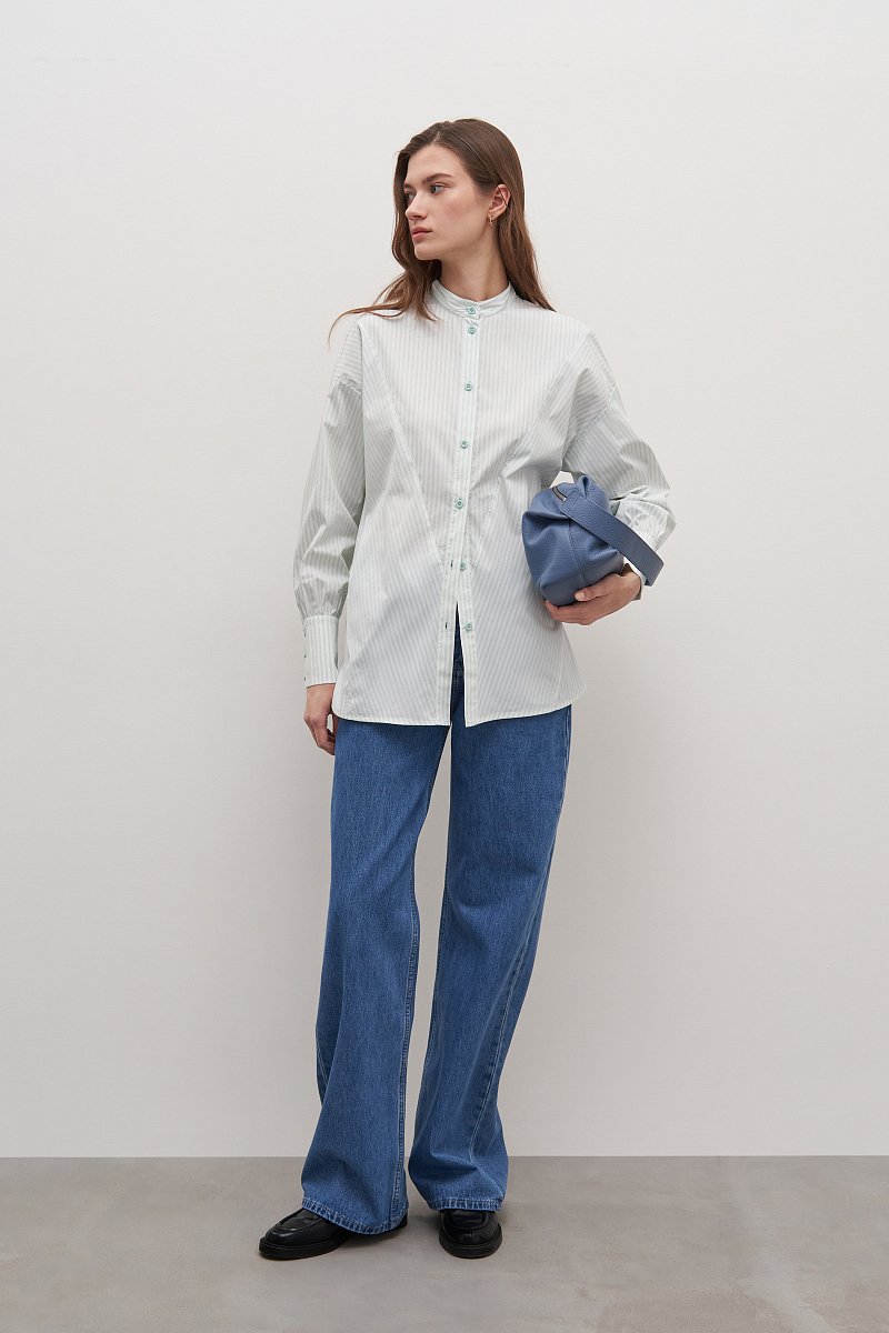 Женская блузка-рубашка с хлопком, Модель FAD110109, Фото №2