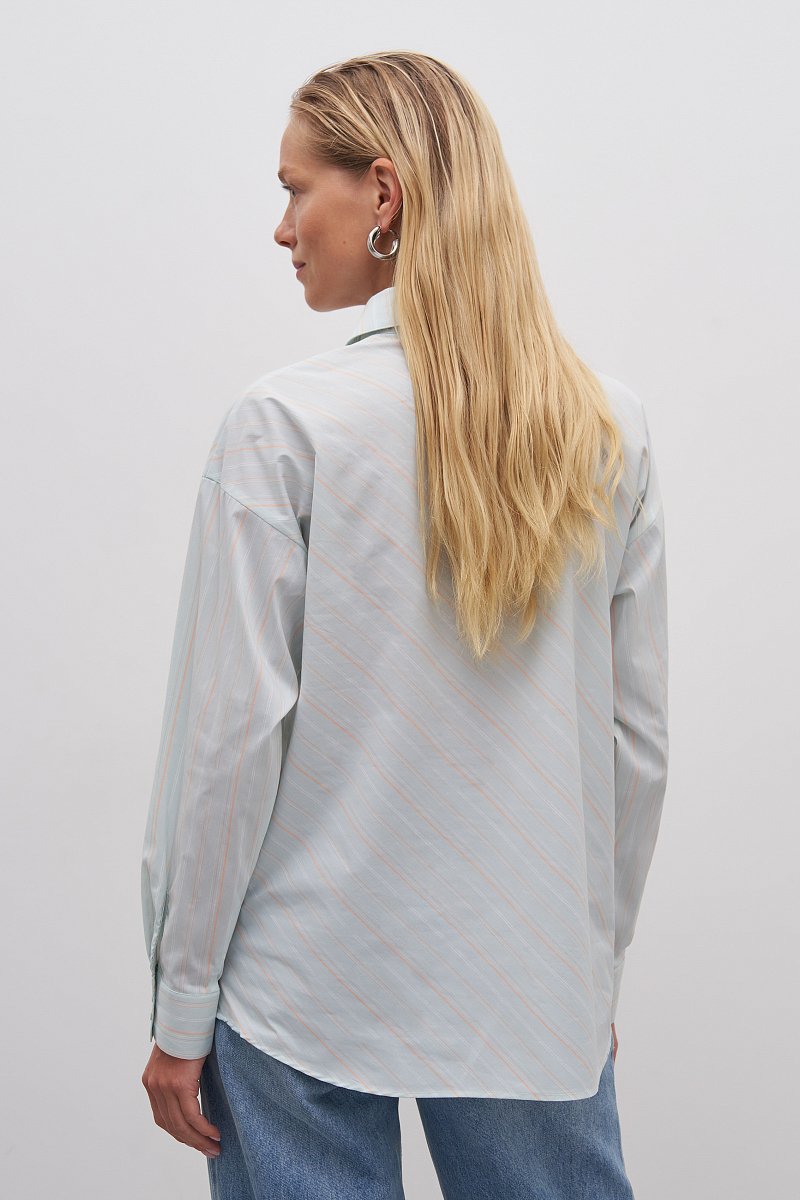 Рубашка из хлопка с отложным воротником, Модель FAD110171, Фото №5