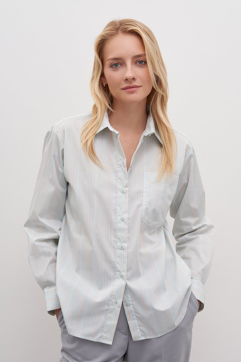 Блузка-рубашка с хлопком, Модель FAD110220, Фото №1
