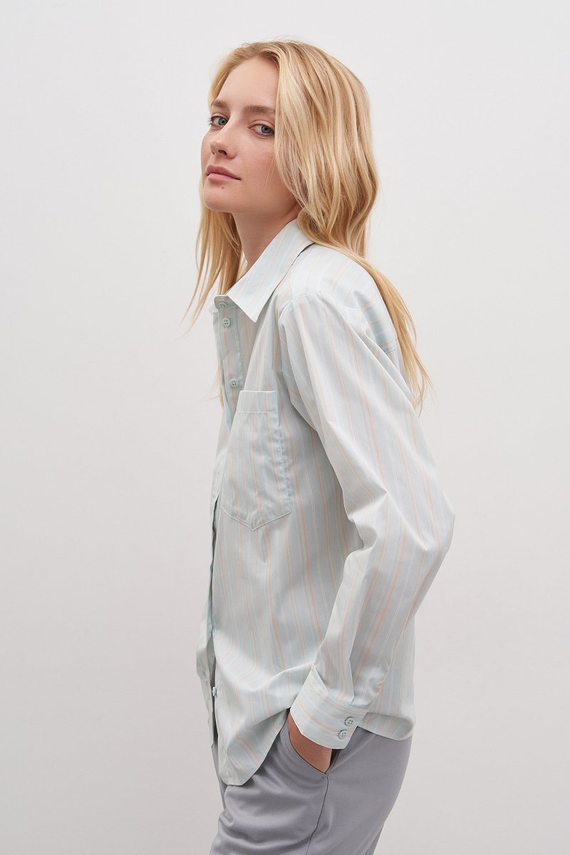 Блузка-рубашка с хлопком, Модель FAD110220, Фото №3