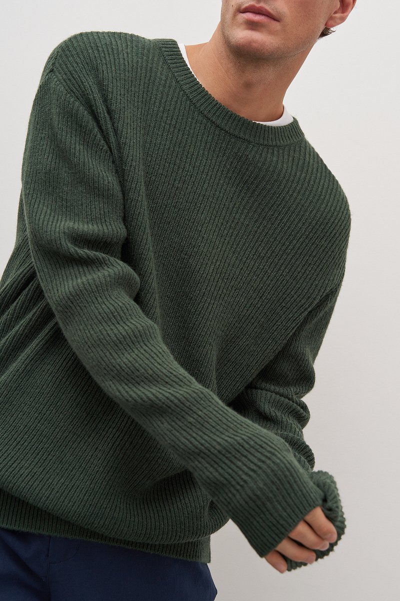 Джемпер прямого силуэта с шерстью, Модель FAD21100, Фото №3