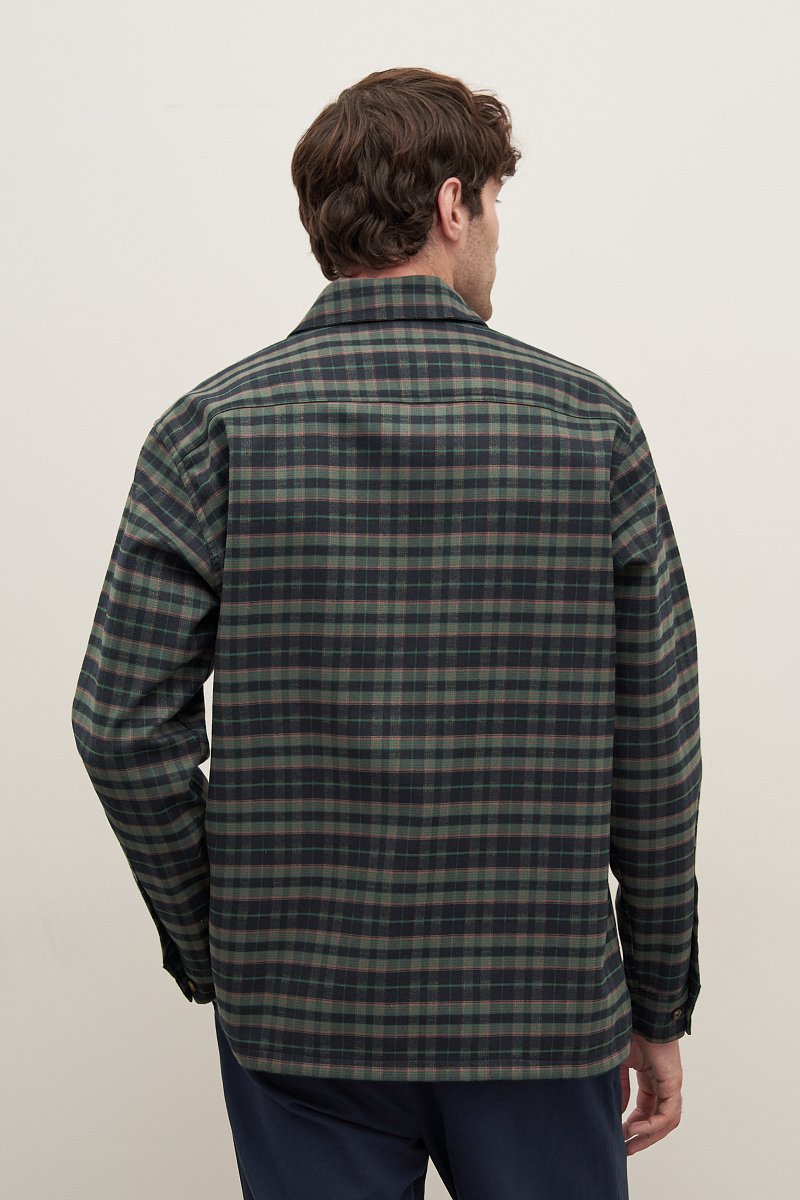 Рубашка с контрастной отделкой, Модель FAD21034, Фото №5