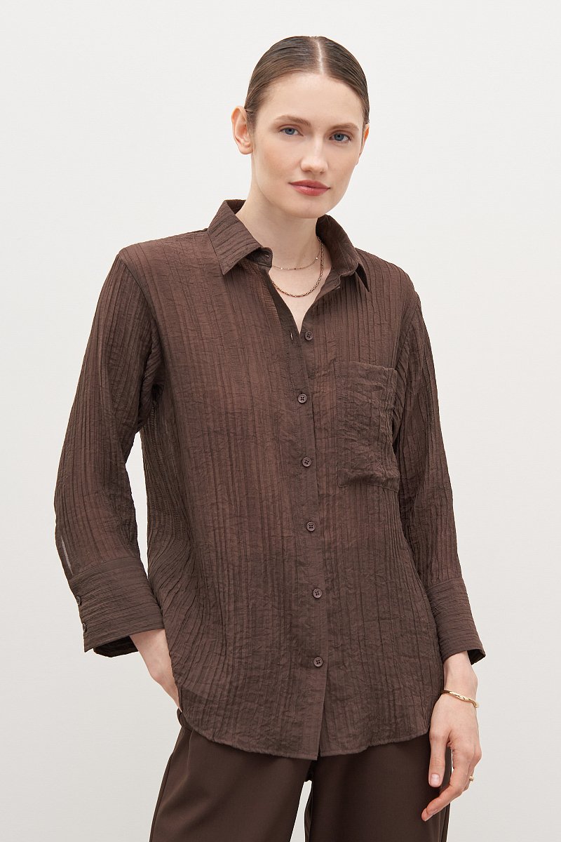 Рубашка с длинным рукавом с вискозой, Модель FAD110193, Фото №1