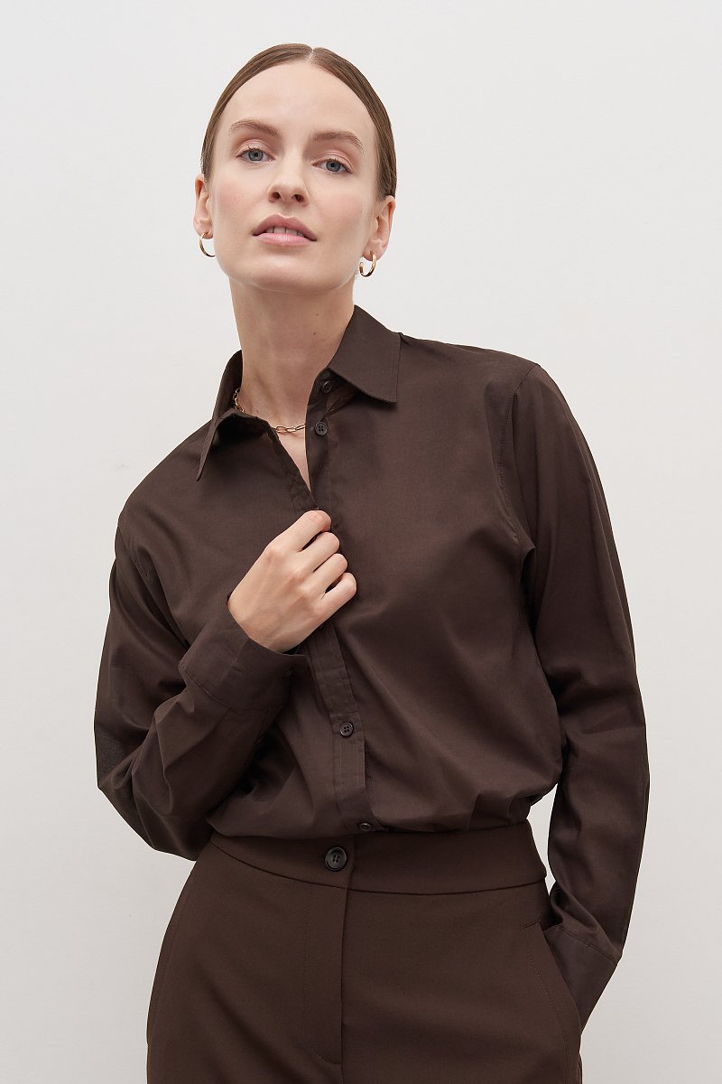 Рубашка прямого силуэта с длинным рукавом, Модель FAD110256, Фото №2