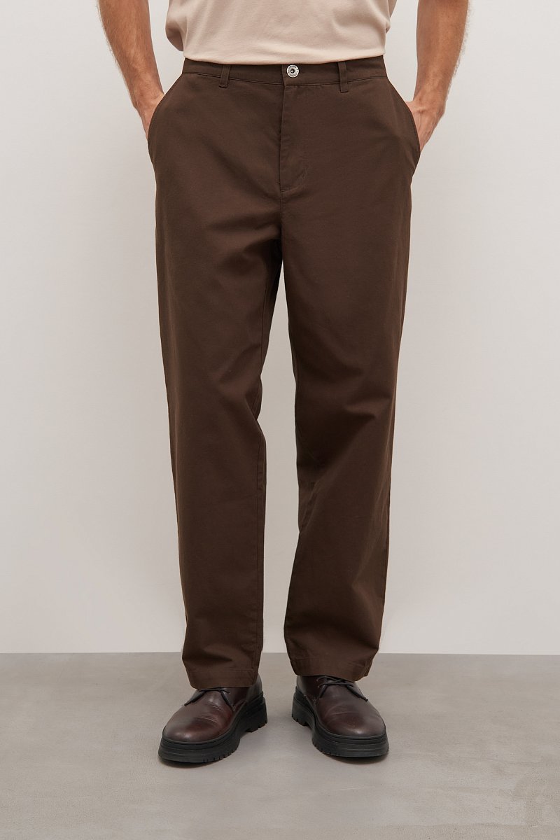 Хлопковые мужские брюки со средней посадкой, Модель FAD210104, Фото №3