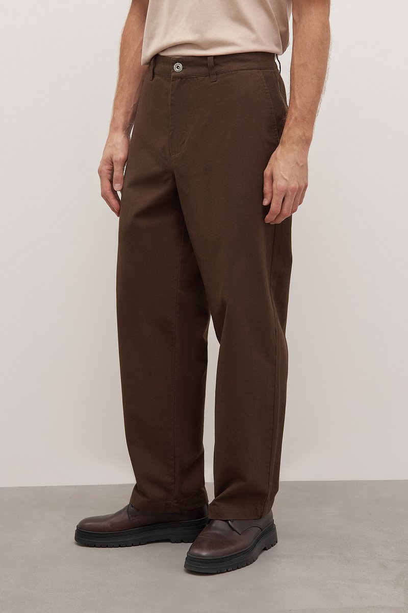 Хлопковые мужские брюки со средней посадкой, Модель FAD210104, Фото №4