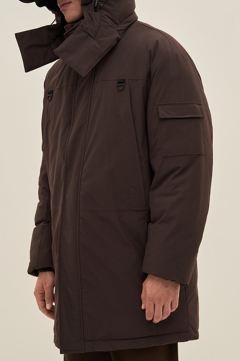 Пальто утепленное с воротником стойкой, Модель FAD21055, Фото №3