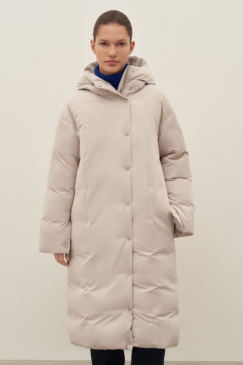 Пальто женское с капюшоном, Модель FAD11015, Фото №1