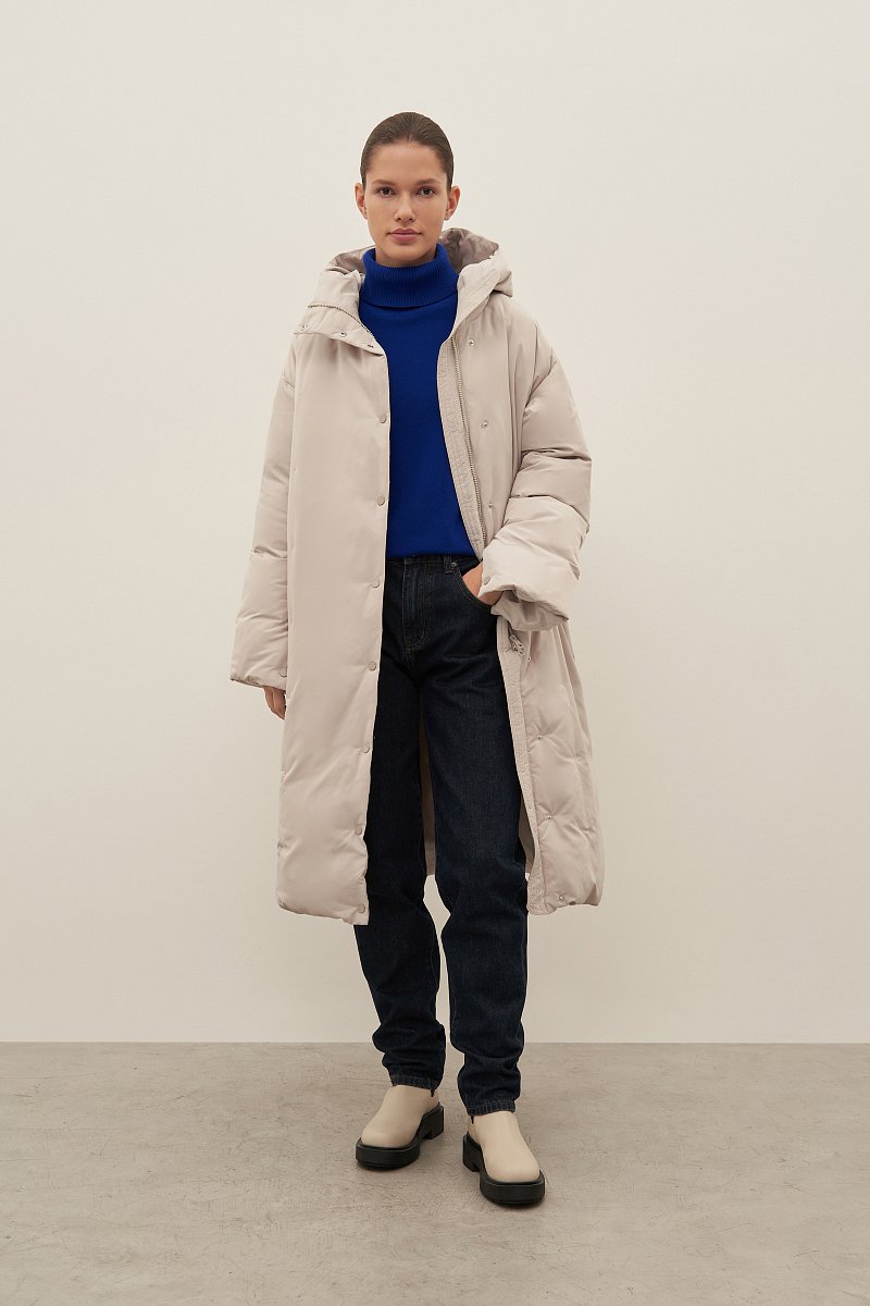 Пальто женское с капюшоном, Модель FAD11015, Фото №2