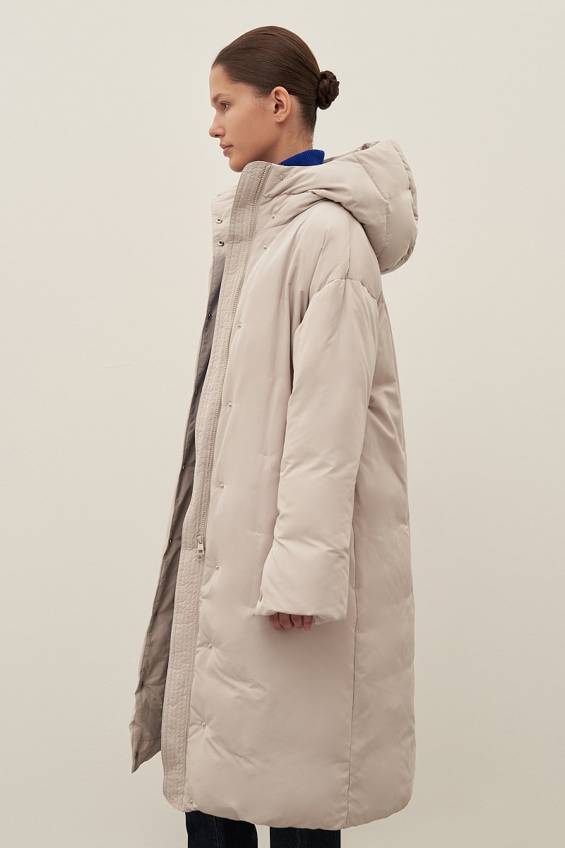 Пальто женское с капюшоном, Модель FAD11015, Фото №4