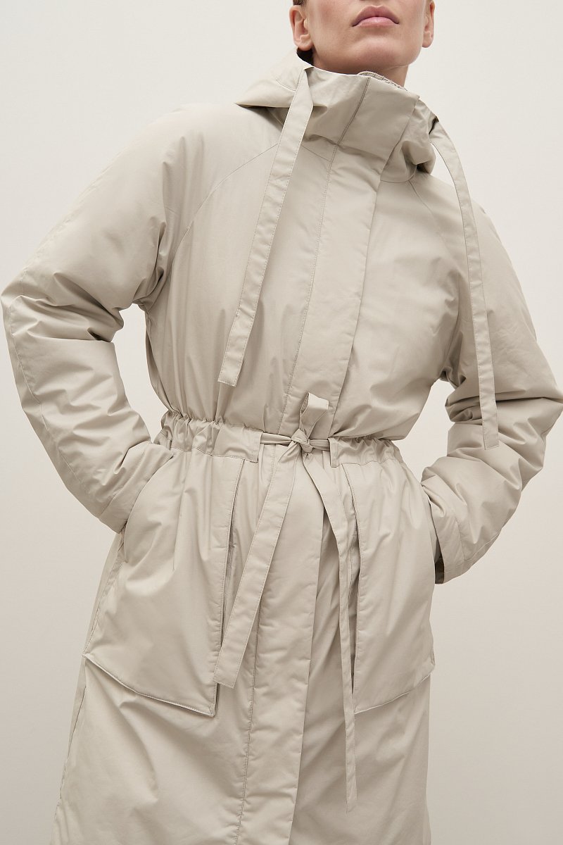 Женское полупальто с капюшоном, Модель FAD11047, Фото №3