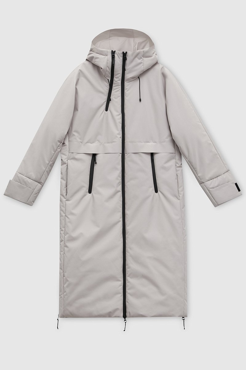 Пальто утепленное с контрастной отделкой, Модель FAD11058, Фото №7