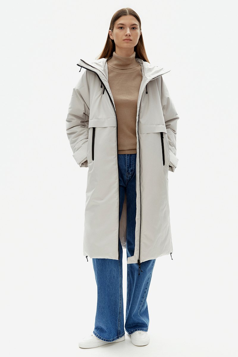 Пальто женское с капюшоном, Модель FAD11058, Фото №2