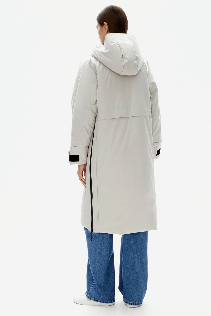 Пальто утепленное с контрастной отделкой, Модель FAD11058, Фото №5