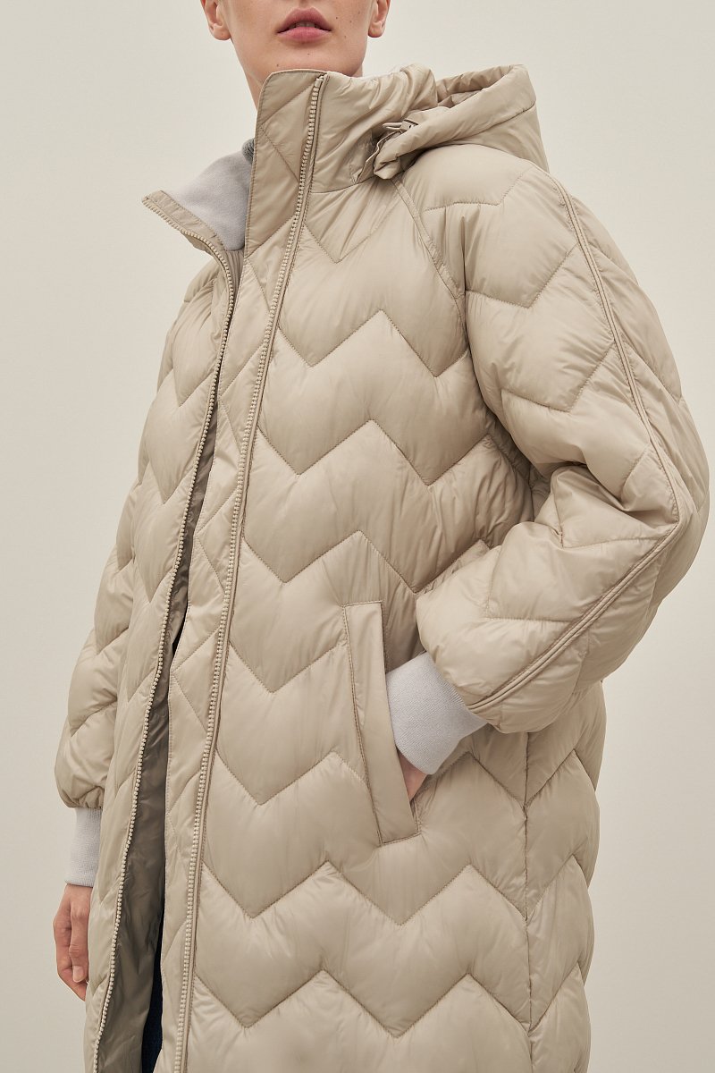 Пальто утепленное с воротником стойкой, Модель FAD11060, Фото №3