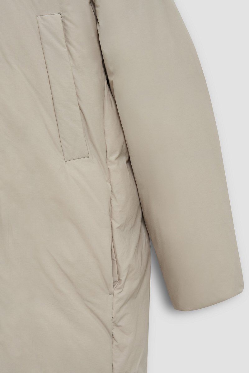 Пуховое пальто широкого силуэта с хлопком, Модель FAD11069, Фото №7
