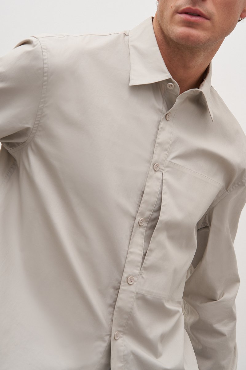 Рубашка прямого силуэта из хлопка, Модель FAD21078, Фото №3