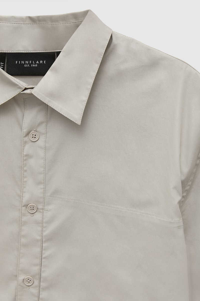 Мужская рубашка прямого кроя с длинным рукавом, Модель FAD21078, Фото №6
