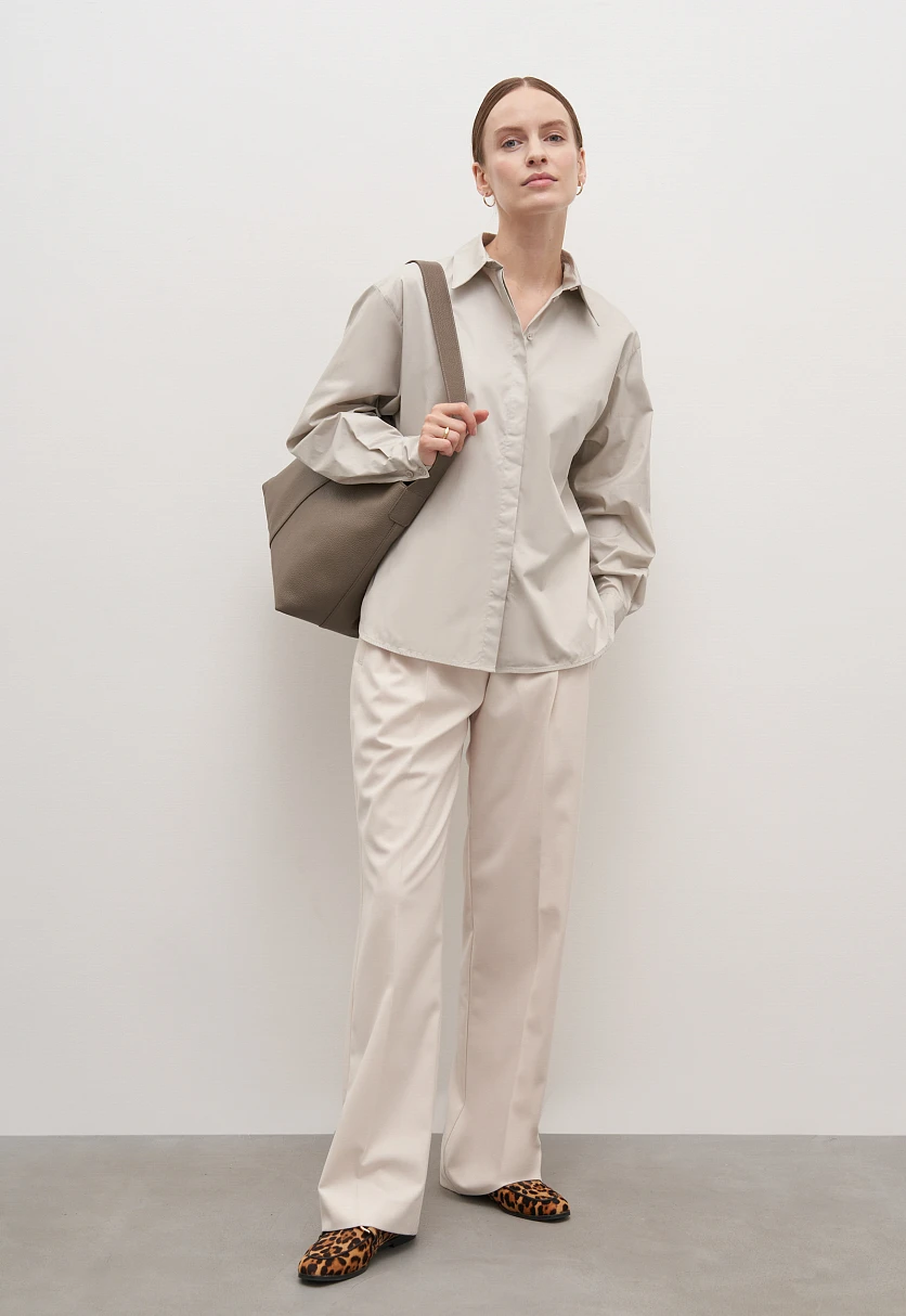 Рубашка из хлопка с отложным воротником, Модель FAD110219, Фото №3